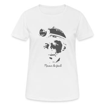 Nord Pas De Calais NPDC Mineur de fond - T-shirt respirant Femme - blanc - Devant - AI Model Female 172 dark (172cm)