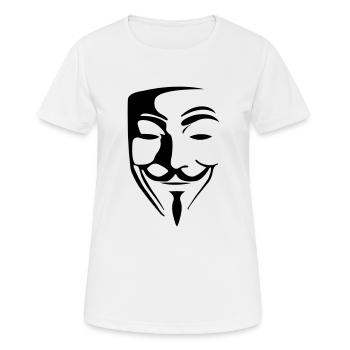 anonymous_003 - Frauen T-Shirt atmungsaktiv - Weiß - Vorne - AI Model Female 172 dark (172cm)