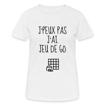 Go Game Spiel Jeu Sport Strategy - Women's Breathable T-Shirt - white - Front - AI Model Female 172 dark (172cm)