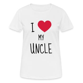 Onkel / Tante / Vetter / Cousin / Kusine - Frauen T-Shirt atmungsaktiv - Weiß - Vorne - AI Model Female 172 dark (172cm)