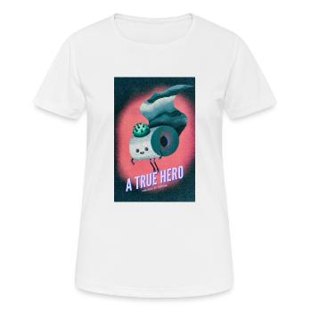 Un vrai héros - Corona - T-shirt respirant Femme - blanc - Devant - AI Model Female 172 dark (172cm)