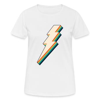 Éclair - T-shirt respirant Femme - blanc - Devant - AI Model Female 172 dark (172cm)