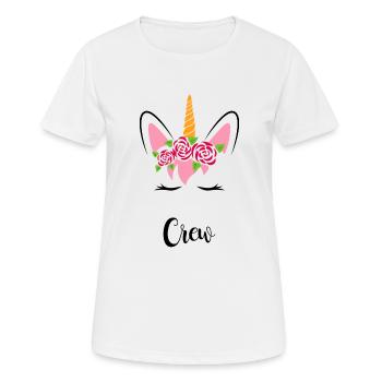 Unicorn hens night bacherlorette party crew - Women's Breathable T-Shirt - white - Front - AI Model Female 172 dark (172cm)