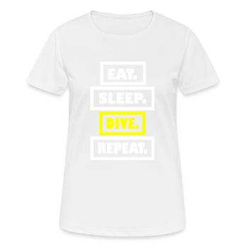 Diving Dive Dive - Women's Breathable T-Shirt - white - Front - AI Model Female 172 dark (172cm)
