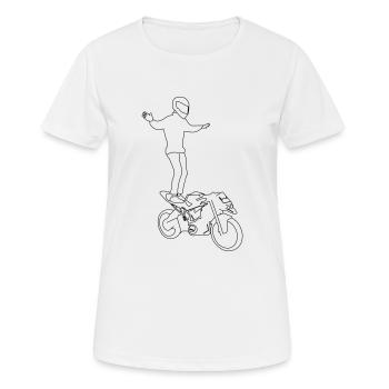Lebensdauer - Frauen T-Shirt atmungsaktiv - Weiß - Vorne - AI Model Female 172 dark (172cm)