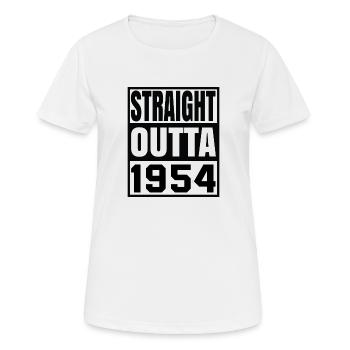STRAIGHT OUTTA 1954 - T-shirt respirant Femme - blanc - Devant - AI Model Female 172 dark (172cm)
