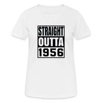 STRAIGHT OUTTA 1956 - T-shirt respirant Femme - blanc - Devant - AI Model Female 172 dark (172cm)