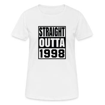 straight outta 1998 - T-shirt respirant Femme - blanc - Devant - AI Model Female 172 dark (172cm)