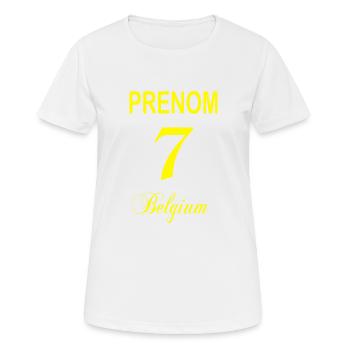 Votre Prénom - T-shirt respirant Femme - blanc - Devant - AI Model Female 172 dark (172cm)