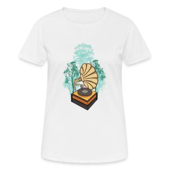 Gramophone de la nature - T-shirt respirant Femme - blanc - Devant - AI Model Female 172 dark (172cm)