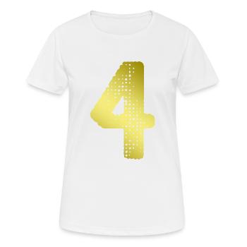 Maillot 4 numéros - T-shirt respirant Femme - blanc - Devant - AI Model Female 172 dark (172cm)