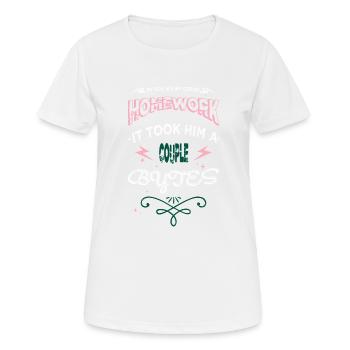birthday dads favorite computer language - Women's Breathable T-Shirt - white - Front - AI Model Female 172 dark (172cm)