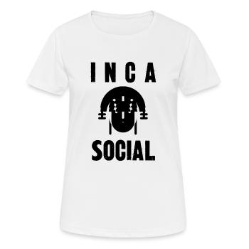 inca social - T-shirt respirant Femme - blanc - Devant - AI Model Female 172 dark (172cm)