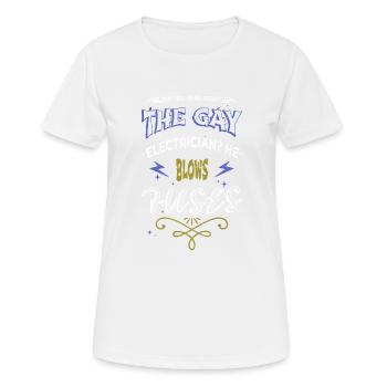 activism protest boys humor job statement - Women's Breathable T-Shirt - white - Front - AI Model Female 172 dark (172cm)