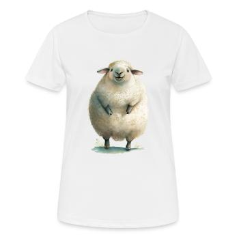 Thick fluffy sheep Easter lamb - Women's Breathable T-Shirt - white - Front - AI Model Female 172 dark (172cm)