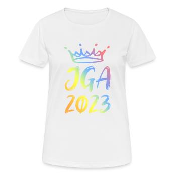 Jga 2023 Junggesellenabschied - Frauen T-Shirt atmungsaktiv - Weiß - Vorne - AI Model Female 172 dark (172cm)