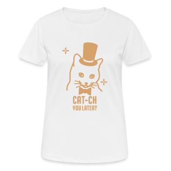 Catch you later - Women's Breathable T-Shirt - white - Front - AI Model Female 172 dark (172cm)