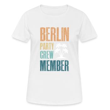 Berlin Party Crew - Frauen T-Shirt atmungsaktiv - Weiß - Vorne - AI Model Female 172 dark (172cm)