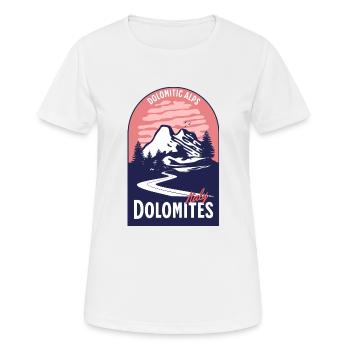 Dolomites Italie Coucher de Soleil de Montagne - T-shirt respirant Femme - blanc - Devant - AI Model Female 172 dark (172cm)