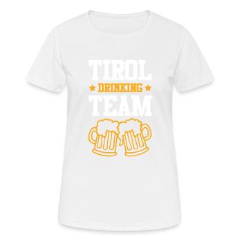 Équipe de buveurs du Tyrol - T-shirt respirant Femme - blanc - Devant - AI Model Female 172 dark (172cm)
