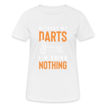 Dart funny saying - Women's Breathable T-Shirt - white - Front - AI Model Female 172 dark (172cm)