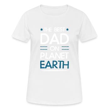 Meilleur papa disant papa papa - T-shirt respirant Femme - blanc - Devant - AI Model Female 172 dark (172cm)
