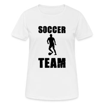 soccer player team - Women's Breathable T-Shirt - white - Front - AI Model Female 172 dark (172cm)