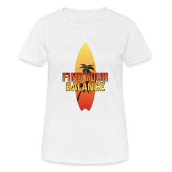 Surfing Surfboard Surfer Wassersport - Frauen T-Shirt atmungsaktiv - Weiß - Vorne - AI Model Female 172 dark (172cm)