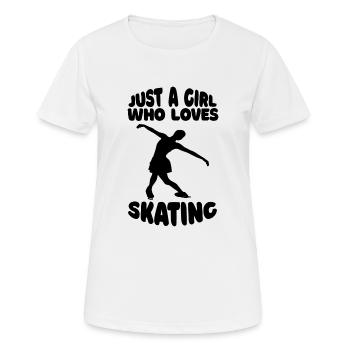 Figure Skating Figure Skating Ice Skating - Women's Breathable T-Shirt - white - Front - AI Model Female 172 dark (172cm)