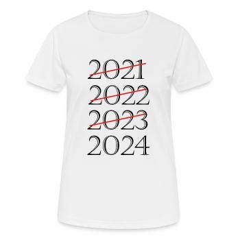 meilleur vente bonne année 2023 2024 - T-shirt respirant Femme - blanc - Devant - AI Model Female 172 dark (172cm)