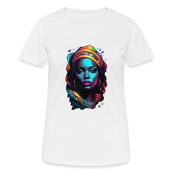 Afro Woman - Beauty - Women's Breathable T-Shirt - white - Front - AI Model Female 172 dark (172cm)