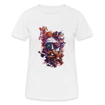 Fumer de l’herbe Cannabis Fumer du cannabis Trip Dream Joint - T-shirt respirant Femme - blanc - Devant - AI Model Female 172 dark (172cm)