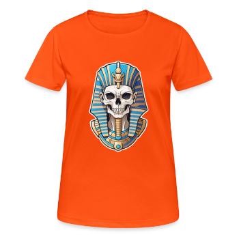Pharao - Mumie - Ägypten - Frauen T-Shirt atmungsaktiv - Neonorange - Vorne - AI Model Female 172 dark (172cm)