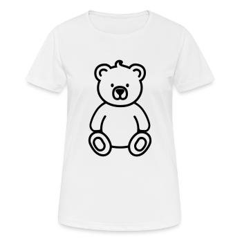 Ours en peluche - T-shirt respirant Femme - blanc - Devant - AI Model Female 172 dark (172cm)