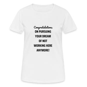Marche des employés pour les femmes, marche des employés - T-shirt respirant Femme - blanc - Devant - AI Model Female 172 dark (172cm)