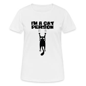 I'm a cat person - Women's Breathable T-Shirt - white - Front - AI Model Female 172 dark (172cm)