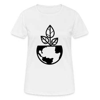 planet erde - Frauen T-Shirt atmungsaktiv - Weiß - Vorne - AI Model Female 172 dark (172cm)