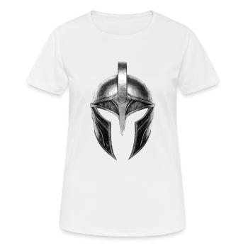 Spartan Helmet Symbol Iron - Women's Breathable T-Shirt - white - Front - AI Model Female 172 dark (172cm)