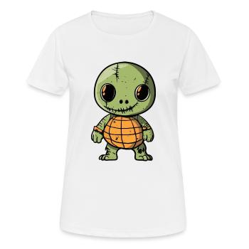 Turtle Halloween Funny Zombie - Women's Breathable T-Shirt - white - Front - AI Model Female 172 dark (172cm)
