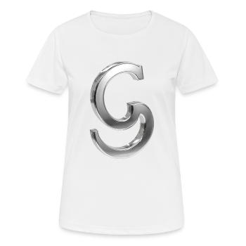 Chrome ,, S " Métallisé - T-shirt respirant Femme - blanc - Devant - AI Model Female 172 dark (172cm)