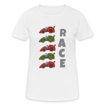 Car Racing Race - Women's Breathable T-Shirt - white - Front - AI Model Female 172 dark (172cm)