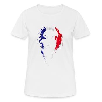 Visage franc - T-shirt respirant Femme - blanc - Devant - AI Model Female 172 dark (172cm)
