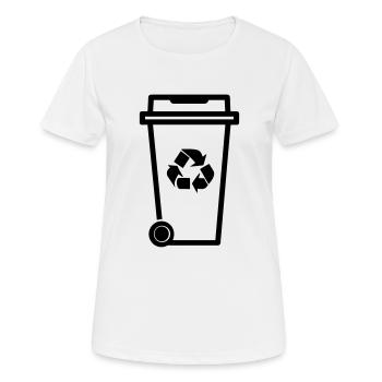 poubelle - T-shirt respirant Femme - blanc - Devant - AI Model Female 172 dark (172cm)