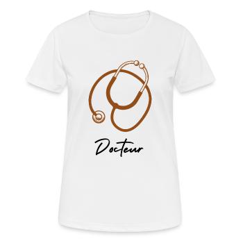 Doctor / Doctor / Hospital / Medicine / Hospital - Women's Breathable T-Shirt - white - Front - AI Model Female 172 dark (172cm)