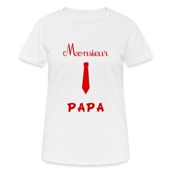 DAD. FATHER'S DAY. HAPPY FATHER'S DAY. HAPPY BIRTHDAY. - Women's Breathable T-Shirt - white - Front - AI Model Female 172 dark (172cm)