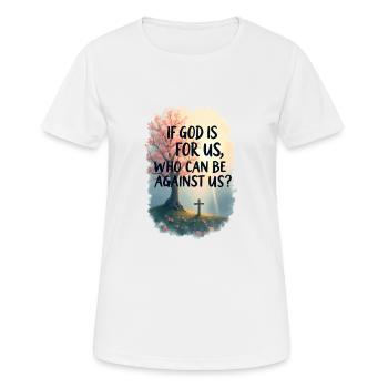 If God Is for Us - Women's Breathable T-Shirt - white - Front - AI Model Female 172 dark (172cm)