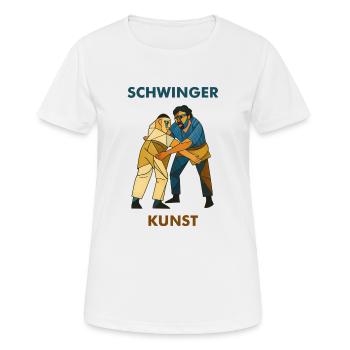 schwinger kunst - Frauen T-Shirt atmungsaktiv - Weiß - Vorne - AI Model Female 172 dark (172cm)