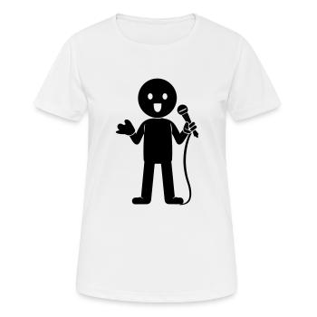 Artiste Chanteur - T-shirt respirant Femme - blanc - Devant - AI Model Female 172 dark (172cm)