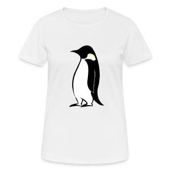 PINGUIN - Frauen T-Shirt atmungsaktiv - Weiß - Vorne - AI Model Female 172 dark (172cm)