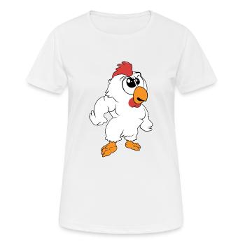 méchant coq - T-shirt respirant Femme - blanc - Devant - AI Model Female 172 dark (172cm)